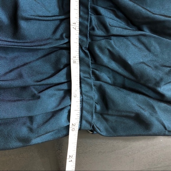 Lida Baday Formal Pencil Blue Green Skirt 4 - Picture 6 of 7